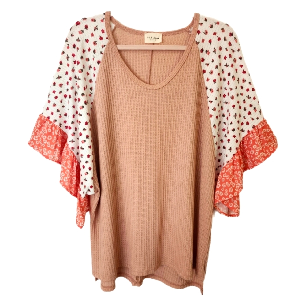 Boho Waffle Knit Top